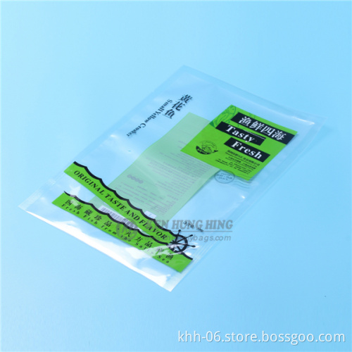 Eco friendly three side seal plastic frozen chicken packaging bag